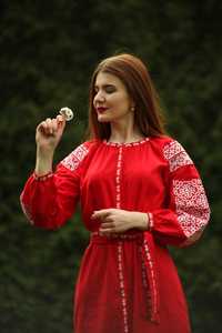 Nuevos Diseños de Bordado Ucraniano, Vestidos Maxi 100% Algodón para Mujer, Manga Larga, Cintura Natural, Decoración Estampada - Product Image 5