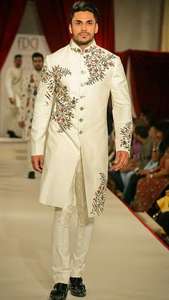 Elegante diseñador bordado indio paquistaní Sherwani para hombres elegante novio boda Sherwani ropa nupcial tradicional lujosa - Product Image 2