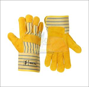 OEM Fabricante Último XL Personalizado Ajustable Antideslizante Vaca Split Cuero Rigger Guantes DE TRABAJO Transpirable Brazo de goma protectora - Product Image 1