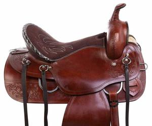Ensemble de selle anglaise en cuir véritable de qualité supérieure pour Barrel Racing Western Horse Tack Plusieurs tailles 14 '-18' Différentes couleurs disponibles - Product Image 3