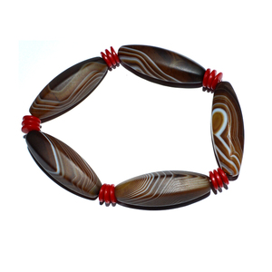 With Best Quality of Brown Banded Agate <b>Bracelets</b> : Brown Banded Agate <b>Bracelets</b> for Sale - Product Image 1