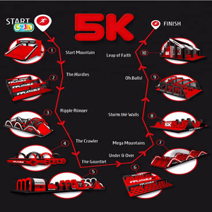 Tùy chỉnh khổng lồ Inflatable ngoài trời <span class=keywords><strong>5K</strong></span> chạy cuộc đua trở ngại khóa học - Product Image 2