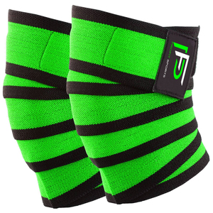 2024 Hot Selling Unisex Neoprene Polyester Fitness <b>Equipment</b> OEM Heavy-Duty Knee Wraps for Power <b>Lifting</b> Weightlifting - Product Image 1