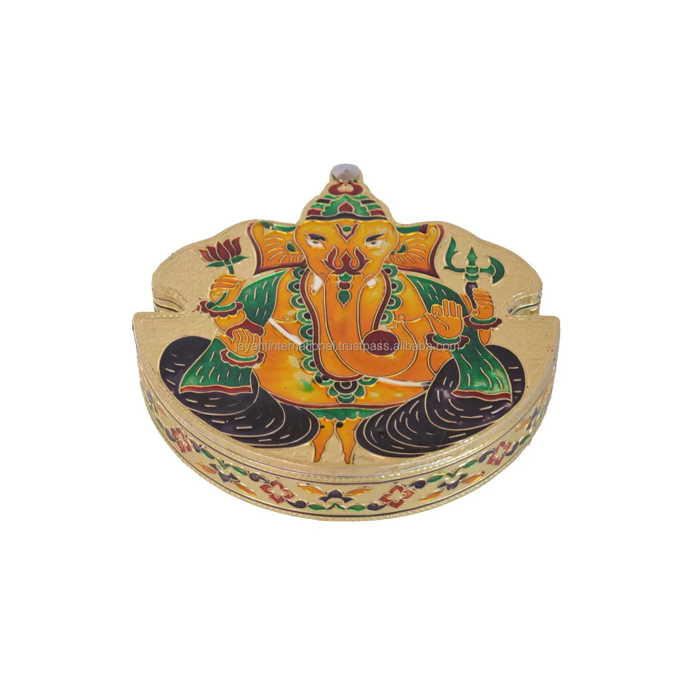 Lord Ganesha (Indische God) Vormige Decoratieve Handgemaakte Meenakari Chocolade Doos/Droog Fruit Box