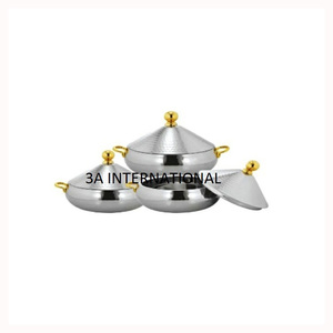 Couvercle de pot plaqué argent servant de délicieux plats Table à manger salle ustensiles de cuisine fêtes de mariage vaisselle Pot vente chaude - Product Image 5
