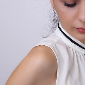 Pendientes Vintage de Diseño Único, Joyería Fina Turca, Joyería Artesanal de Plata de Ley 925 al por Mayor - Product Image 3