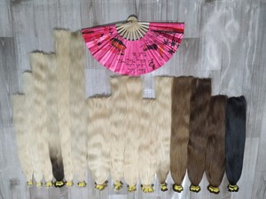 100% เวียดนามเวอร์จินเรมี่นามสกุลผมมนุษย์ที่มีคุณภาพสูงเป็นกลุ่มผมราคาขายส่งโรงงานหลายสี - Product Image 4