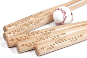 Bate de madera de béisbol/Softball, grabado personalizado con nombre de jugador o nombres de empresa - Product Image 3