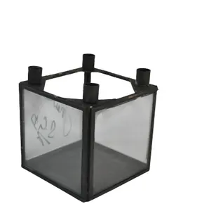 METAL GLASS JAR TEALIGHT DESIGN T-LIGHT HOLDER TABLE TOP HOME DECOR 4 USE CANDLE HOLDER ANTIQUE BRASS