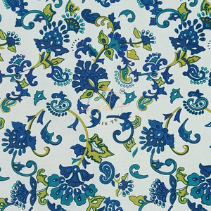 Serviette imprimée 100% coton motif Floral couleur bleue et verte serviette douce 20x20 pouces décoration de mariage hôtel maison fête - Product Image 3