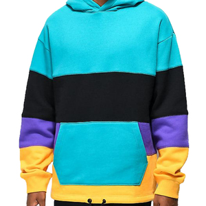 Sweat à capuche 100% en coton pour hommes, Pull-Over, brodé, délavé aux épaules, nouveau - Product Image 1
