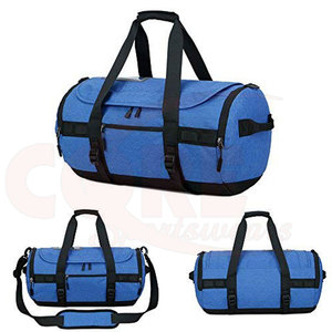 Bolsa de lona plegable personalizada para viajes al aire libre, bolsa de lona deportiva para gimnasio, con compartimento para zapatos y bolsillos personalizados - Product Image 3