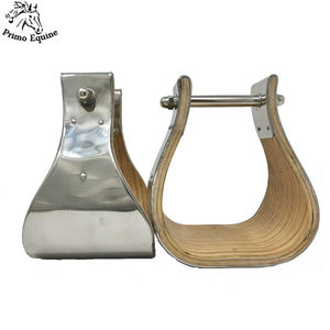 Logo personnalisé de haute qualité 4 étriers larges en acier inoxydable produit équestre durable lié à la main pour l'équitation - Product Image 4