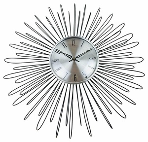 Looping Silver <b>Metal</b> Wall <b>Clock</b> - Product Image 1