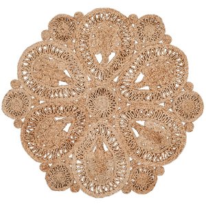 Geométricas hecho a mano tejida a mano alfombra de yute - Product Image 3