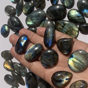 Vente en gros cabochon Labradorite bleue naturelle différentes tailles 9mm 14mm 20mm multi-feu certifié IGI pierres précieuses en vrac changement de couleur - Product Image 5