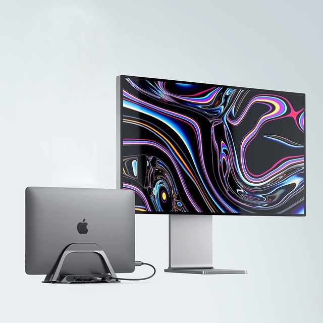 Pulwtop 9in1 Thunderbolt 3 Vertical Laptop Type c Hub Docking HDMI1.4 4k Monitor Usb Dock Station for macbook air Docking