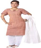 Persediaan Kerja Batik Shalwar Kameez, Wanita Punjabi Kurta Shalwar Batik