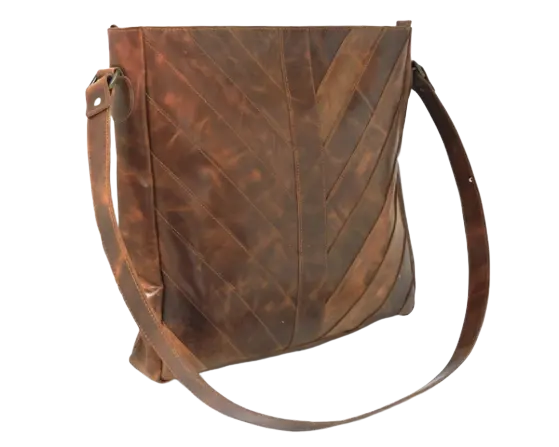 Leather Designer Shopping Tote Bag