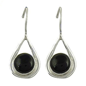 Best Seller Trendy Handcrafted Wonderful Black Onyx Gemstone Round Brilliant Cut 925 <b>Silver</b> Earring Jewellery Gift for Her - Product Image 2