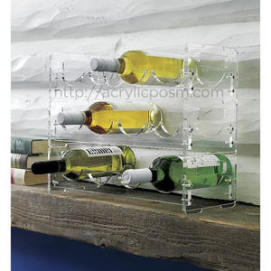 Casier à vin en acrylique transparent et porte-bouteille chaise de salle à manger support de bouteille de vin à usage spécifique - Product Image 2
