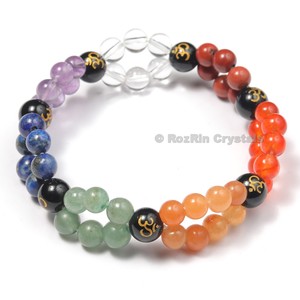 Best Saler of <b>Bracelets</b> Yoga Meditation <b>Bracelets</b> With Om Engraved : Chakra 8 mm <b>Bracelets</b> Yoga Meditation <b>Bracelets</b> For Sale - Product Image 1
