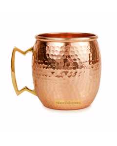 Tasses à mules de Moscou en cuivre de qualité supérieure fabriquées à la main Logo de finition martelée antique en métal haut pour les entreprises de café traditionnelles - Product Image 3