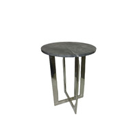 Offre spéciale, table basse en acier inoxydable et dessus en marbre, table de lit d'appoint, table basse et table à thé en acier inoxydable