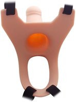 Arnés con Dildo de Silicona Realista para Hombre, Extensor de Pene Hueco Grande, Color Carne, 7 Pulgadas, 100% Impermeable