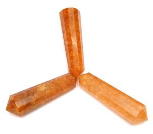 Cuarzo de oro piedra 12-facetas Vogel punto lápiz proveedor - Product Image 1