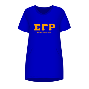 Sigma Gamma Rho Bodycom XL Robe Élégante Vintage Sexy O-Neck Respirant Tricot À Manches Courtes pour L'été Automne Solide - Product Image 1