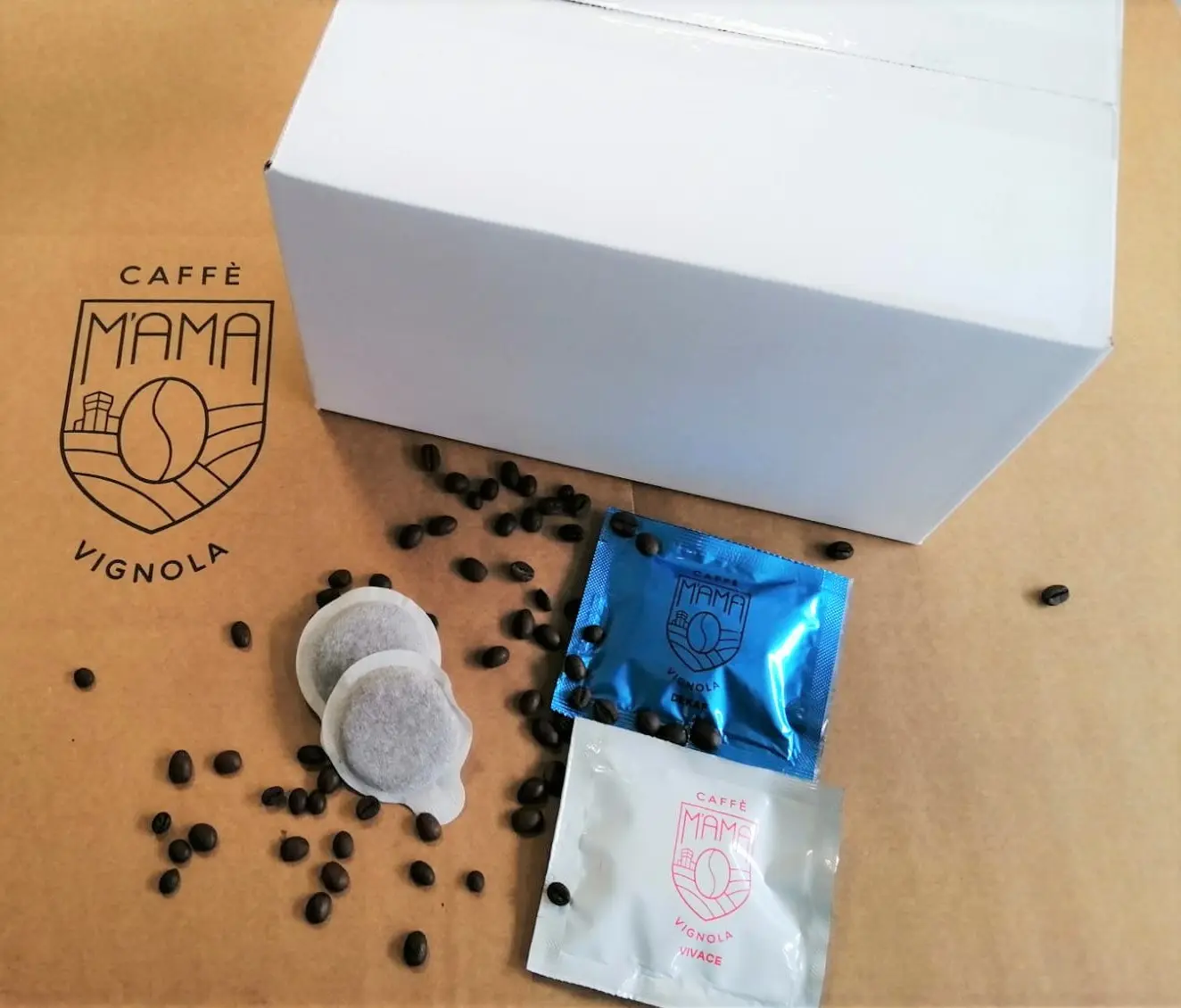 High品質ItalianローストCoffee Pods ESE 75個ボックスPrivateラベルサービスFresh在庫Demand生産-M'Ama Vivace