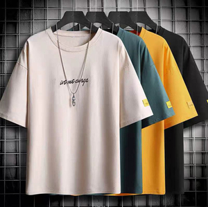 ออกแบบ DTG 100% พิมพ์สีขาวแขนสั้นผู้ชายเสื้อยืดจากบังคลาเทศใหม่หลวมพอดีกำหนดเองวางไหล่ออกแบบลำลองผ้าฝ้าย3D - Product Image 3