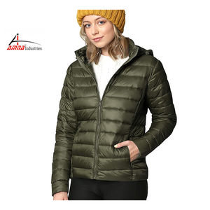 Chaqueta Bomber de alta calidad para mujer, Cazadora Bomber de alta calidad, impermeable, con capucha, 100% poliéster - Product Image 1