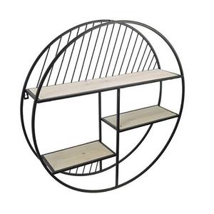 Support de rangement mural en fer et en bois Taille et forme personnalisées Décoration murale Support suspendu pour la maison et l'hôtel - Product Image 4