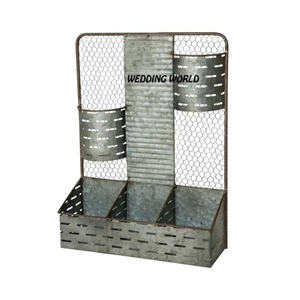 Jardinière murale galvanisée classique élégante faite à la main, vente en gros, poche murale Vintage, jardinière décorative classique élégante - Product Image 2