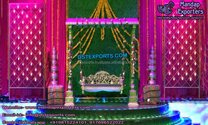 อุปกรณ์ตกแต่งเวทีงานแต่งงานของชาวฮินดูที่ดีที่สุดของตกแต่งเวทีงานแต่งงานพระพิฆเนศอินเดียอุปกรณ์ตกแต่งเวทีงานแต่งงานแบบดั้งเดิม - Product Image 5