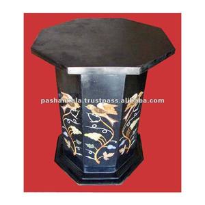 Support de Table à manger, incrusté noir - Product Image 1