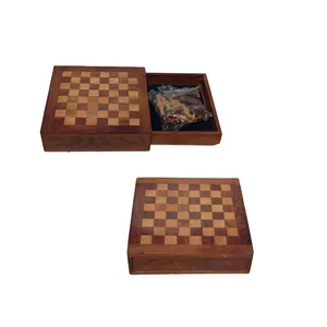Prezzo più basso In Legno scacchiera con pezzi di legno Coperta di gioco Gioco di Scacchi pieghevole in legno gioco di Scacchi