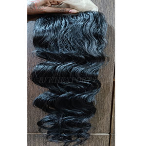 Perruque Lace Front Wig naturelle bouclée noire, Deep Wave, cheveux longs, 22 24 26 pouces - Product Image 4