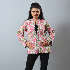 Boho Gypsy Reversible Kantha Jacket Long Indo Western Fashion Wear Abrigo acolchado con bordado Hecho a mano Tallas grandes Kantha Coat - Product Image 1