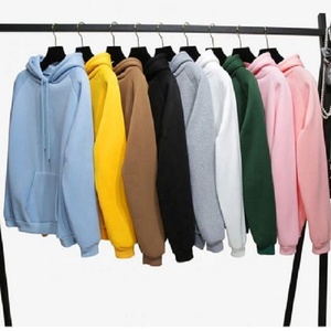 OEM-Service Einfarbiger Blanko-Essentials-Pullover Polyester-Fleece Unisex Benutzerdefiniertes Logo Puff-Druck Herren Großhandel Kapuzenpullover Sweatshirt - Product Image 2