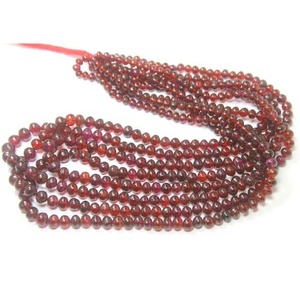 Perles en forme de rondelle lisse grenat naturel taille 3-6mm 14 pouces pour la fabrication de bijoux - Product Image 2