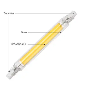 Dimmbare R7s LED COB Glühbirne 118mm Glaskeramik Cool White Farbe