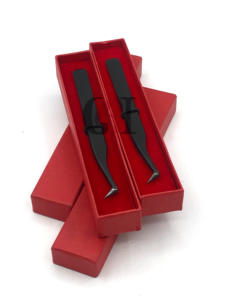 แหนบต่อขนตาทำจากสเตนเลสปลายนาโนพลาสม่าสีดำอุปกรณ์เสริมความงามโลโก้แบบกำหนดเองใหม่สำหรับมืออาชีพ - Product Image 6