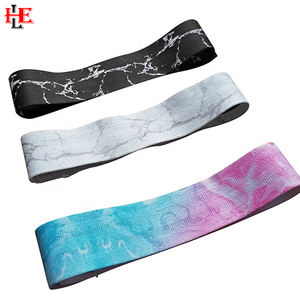 2025, venta al por mayor, juegos de bandas de resistencia de bucle impresas personalizadas de fábrica, tela de poliéster duradera con logotipo personalizado para ejercicio en casa, deporte - Product Image 3