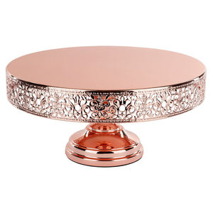 Support de service à gâteaux rond et personnalisé, design moderne, pour décoration de mariage, à bas prix - Product Image 3