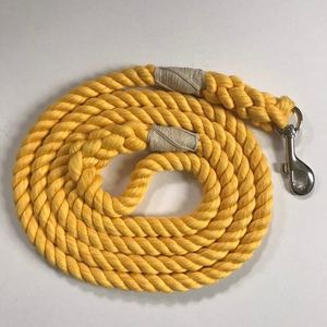 Correa para Perro de Cuerda de Algodón Ultra Suave de Alta Calidad en Color Amarillo - Product Image 1
