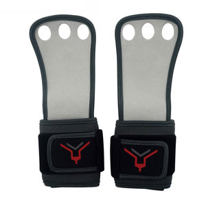 Gym Exercise Fitness <b>Weight</b> Lifting 3 Hole Hand Grips Custom Logo Weightlifting Gymnastic Carbon - Product Image 2