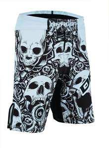 Short de Compression Crâne Logo Personnalisé Confortable MMA Combat Boxe Muay Rash Guard Short Thermique Logo Avant Vêtements d'arts martiaux - Product Image 4